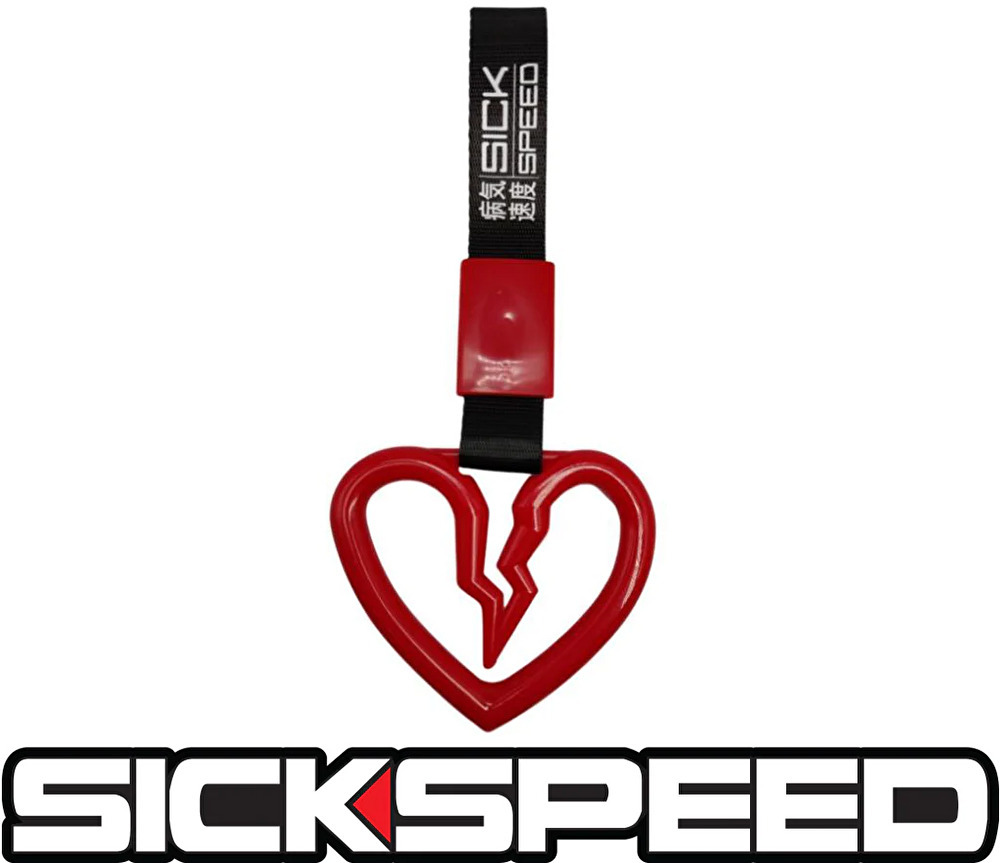 SICKSPEED 吊り革 ブロークンハート レッド 1個 赤 USDM JDM シック