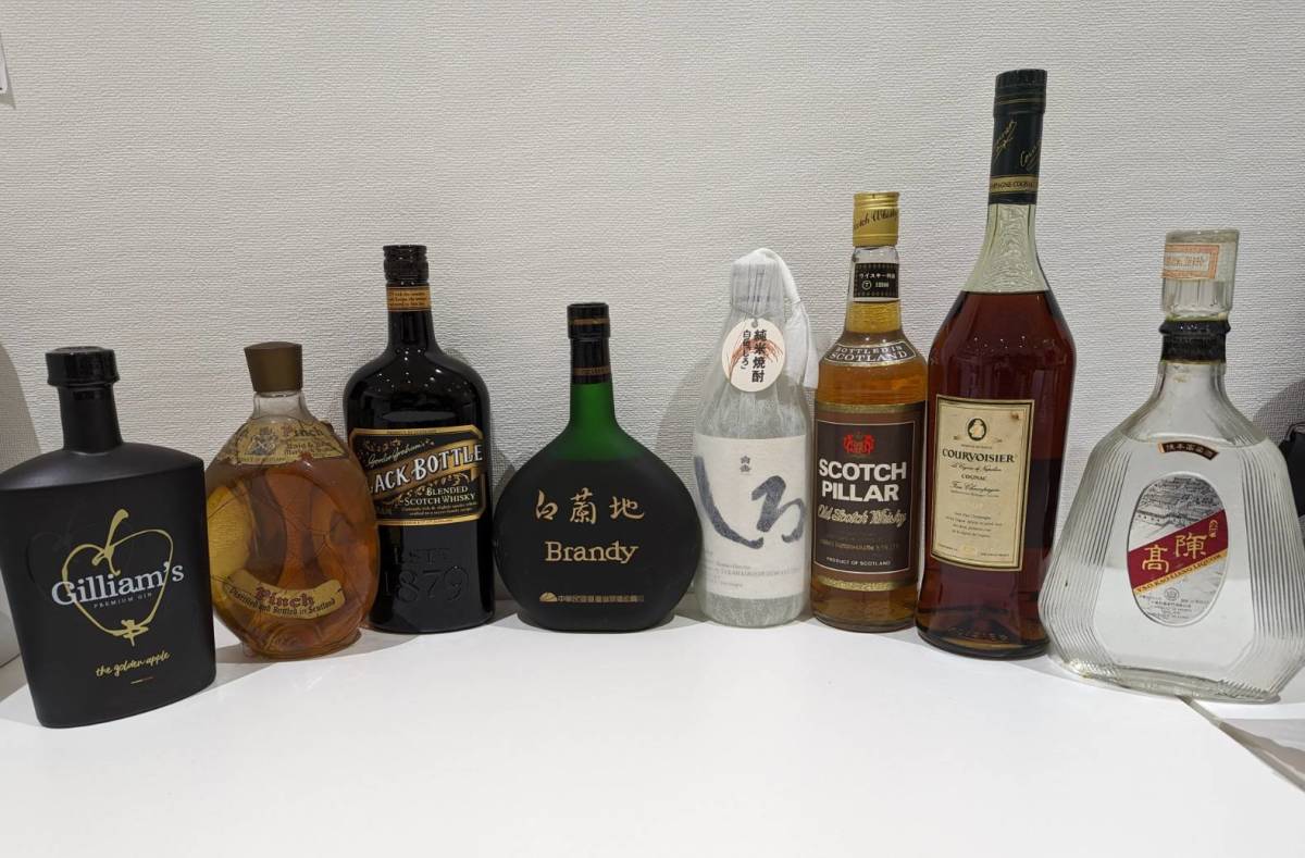 AMT-1325 1円 未開栓 お酒おまとめ ウイスキー 焼酎 日本酒 ブランデー 計8