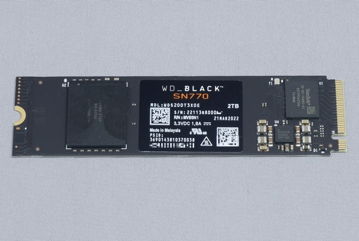 WD Black SN770 NVMe 2TB M.2 2280 SSD PCIe4.0 Gen4 【公式通販】