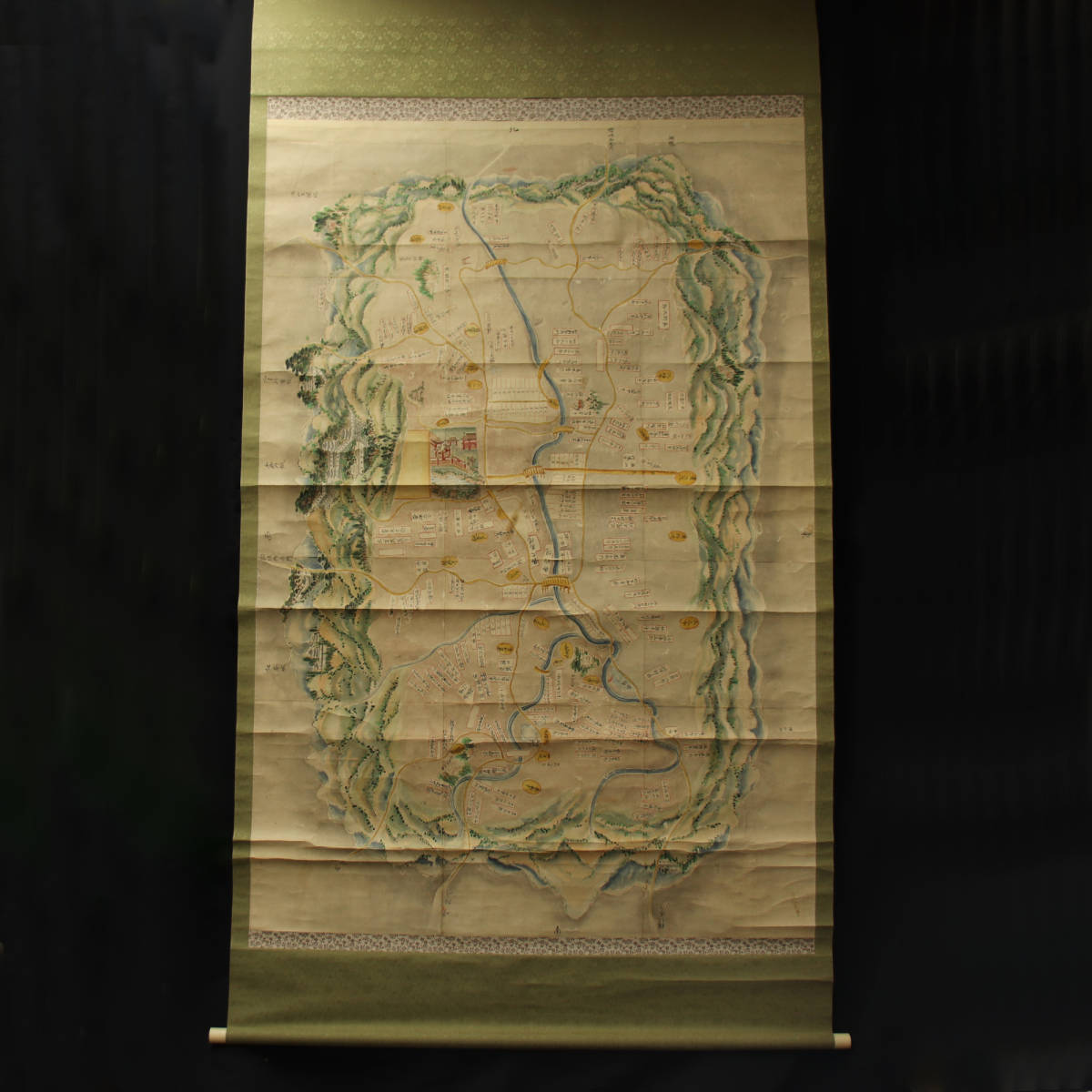 ■ 古地図 ■　桃山時代～江戸前期 手描彩色 伊勢国多気地方地図　＜221216001＞