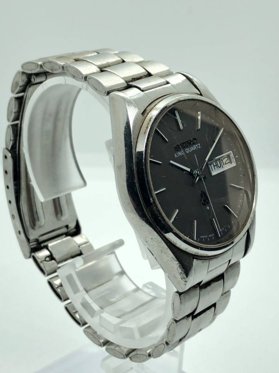 SEIKO セイコー 4823-8110 QZ キングクォーツ グレー文字盤 デイデイト