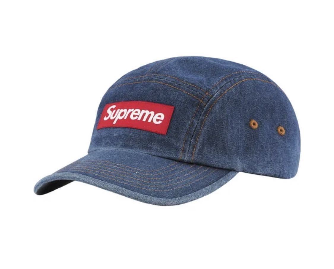 【送料無料】Supreme Washed Chino Twill Camp Cap Denim Box Logo シュプリーム ボックスロゴ キャンプキャップ デニム