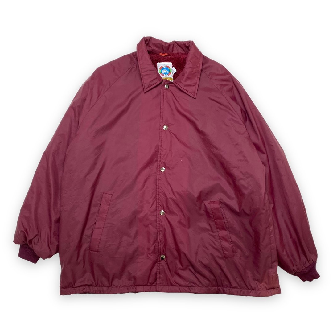 ナイロンジャケット ワインレッド 古着 メンズ XXL USA製 コーチジャケット クリーニング済み