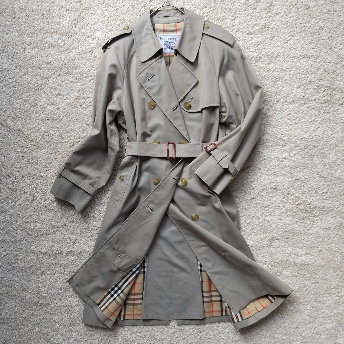 BURBERRY トレンチコート ヴィンテージ 白タグ ノバチェック ダブル