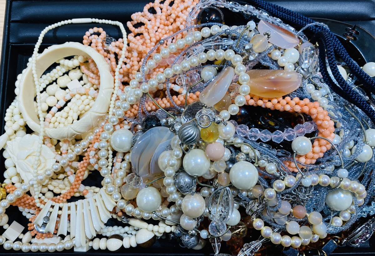 イミテーションパール ネックレス 等 アクセサリー おまとめ 一部 留め