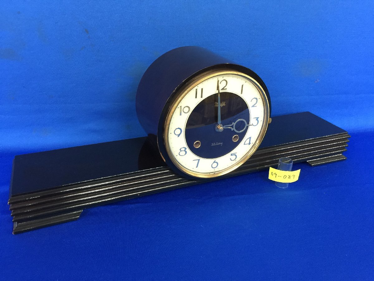 ☆09―089☆置時計 Meiji/明治時計 30Day チャイム時計 巻き鍵欠品