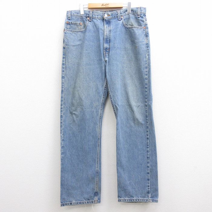 W38/古着 ジーンズ Levis リーバイス 505 メンズ 00s コットン 紺 ネイビー デニム 22dec23 中古 ボトムス ジーパン Gパン ロング パンツ