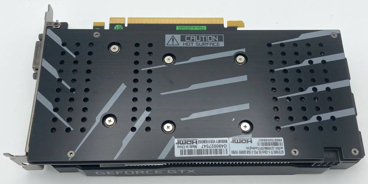 GeForce GTX 1660 GALAKURO GAMING 動作保証【G084-023】【G084-024