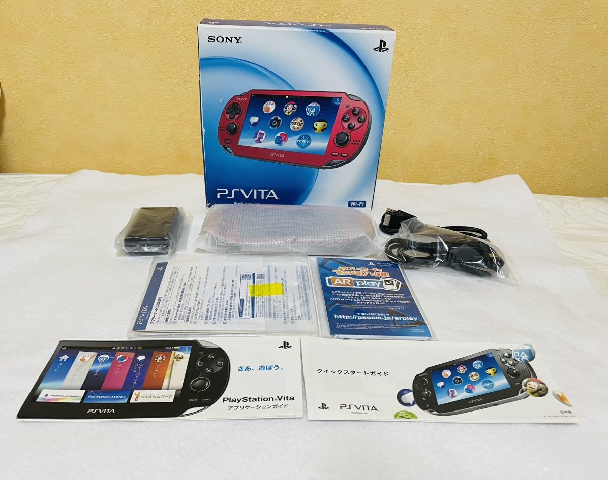 ☆新品同様 完品☆PlayStation Vita PCH-1000 ZA03 SONY コスミックレッド PS VITA 画面傷無し 動作良好 Vita PCH-1000 PS Select コズミック Excellent