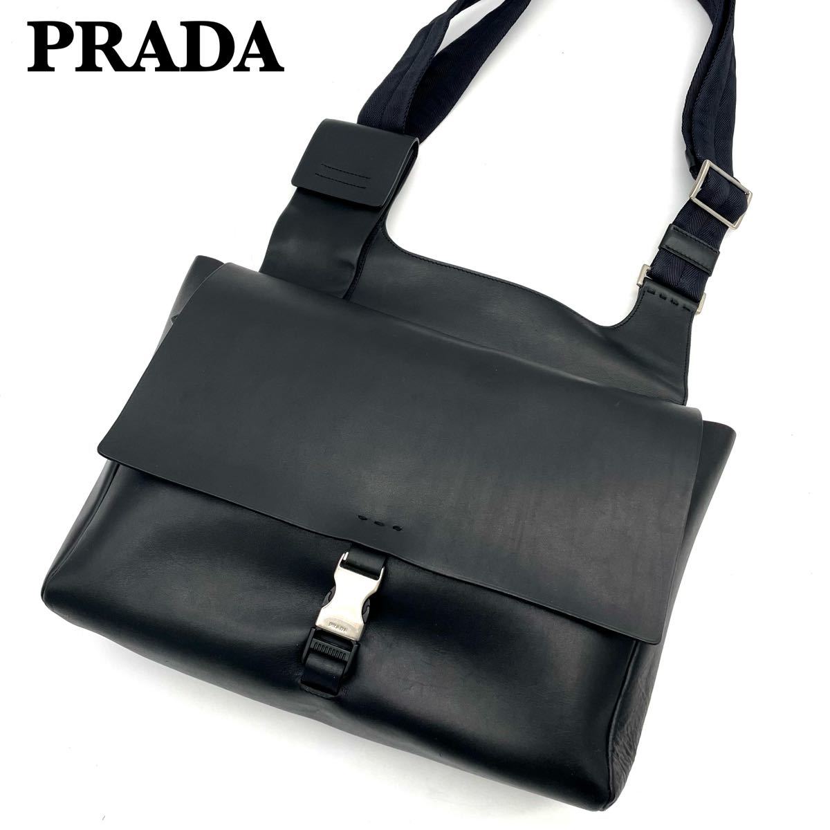 極美品】PRADA プラダ ショルダーバッグ メッセンジャー A4サイズ可 