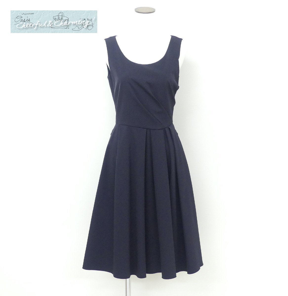 美品 FOXEYNEWYORK グレースドレス ワンピース 40 ネイビー FOXEY NEWYORK ワンピース ドレス 40 ネイビー ニューヨークストレッチ