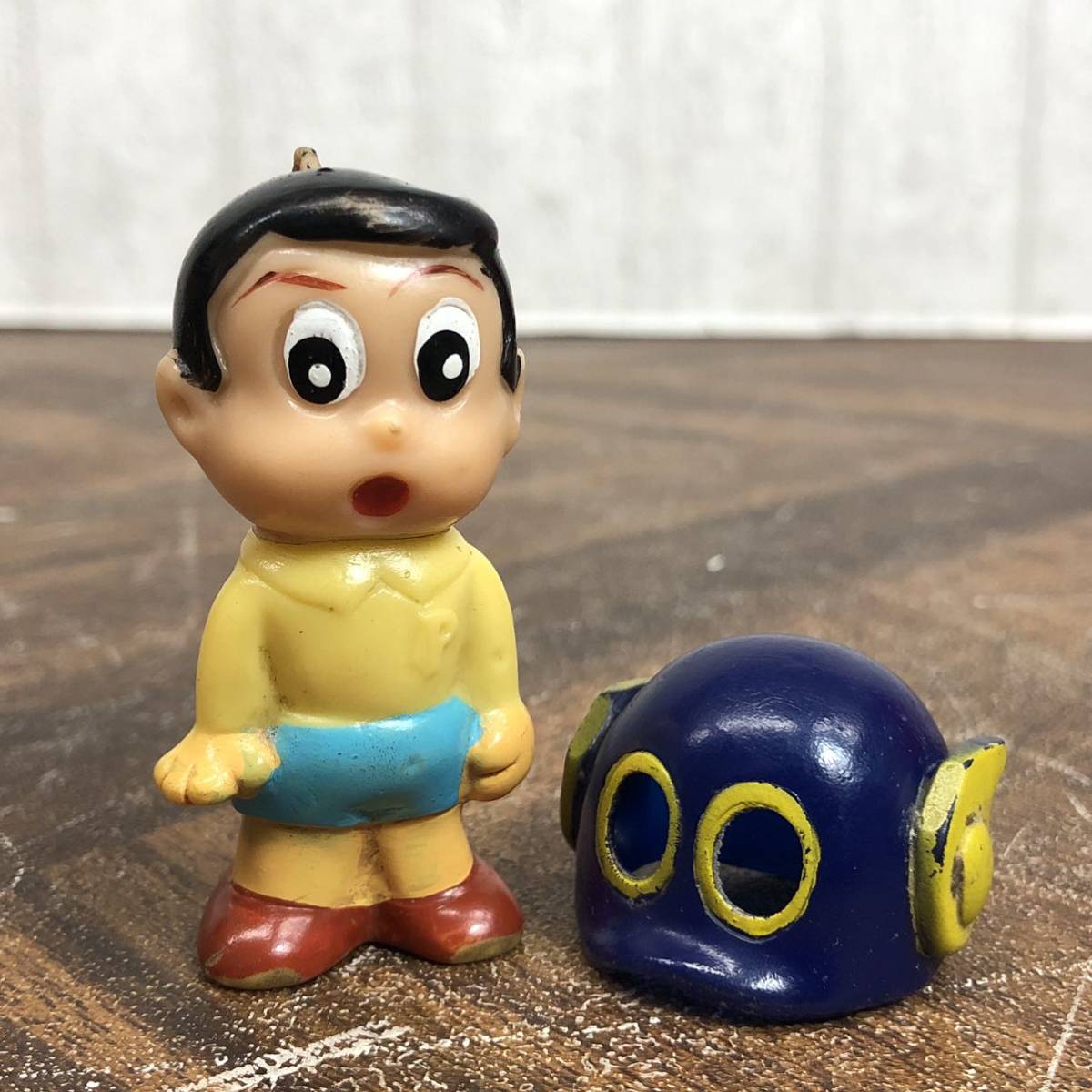 当時物 レア パーマン 1号 小学館 ソフビ ヘルメット付き 着脱可 