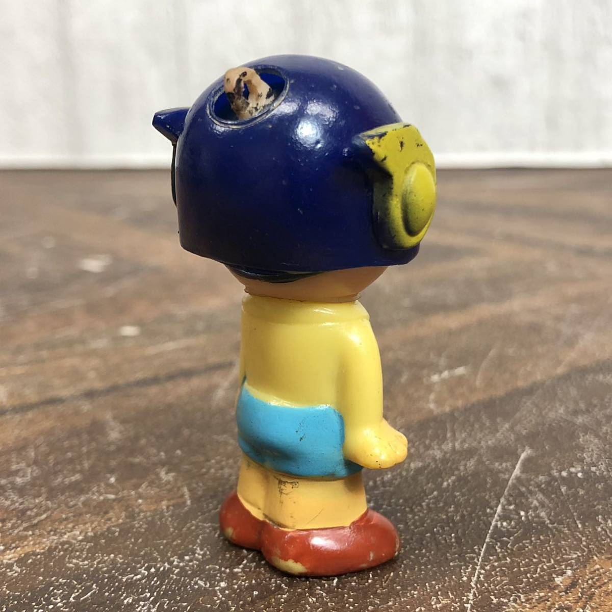 当時物 レア パーマン 1号 小学館 ソフビ ヘルメット付き 着脱可 