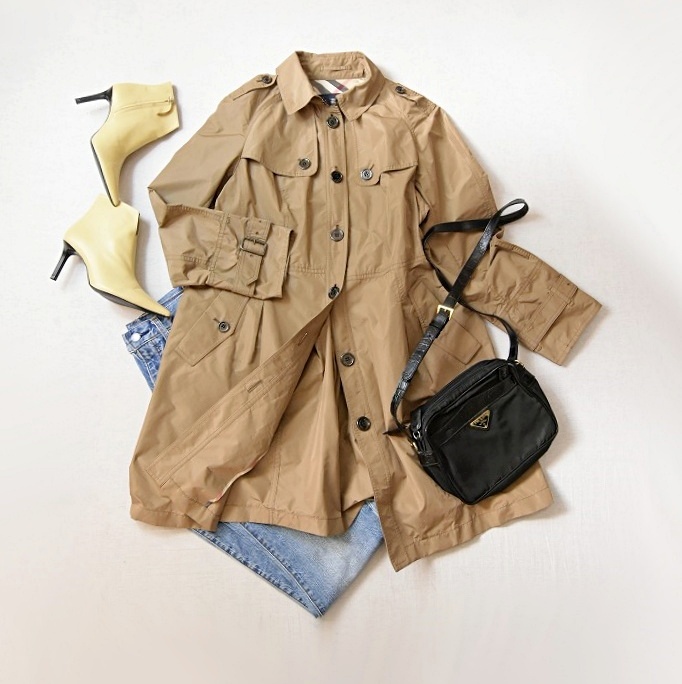 9754 BURBERRY LONDON バーバリー ノバチェック 総柄 ナイロン ロング トレンチ コート ジャケット レディース 大人かわいい 48 三陽商会 