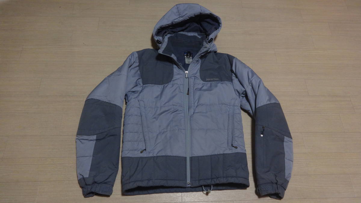 sizeS★パタゴニア☆Patagonia★パフライダージャケット★中綿★グレーバイカラー★軽量防寒★スノーボードアウトドアダスパーカーキャンプ