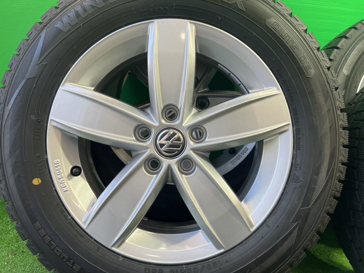 フォルクスワーゲンポロ 純正ホイール&新品未使用タイヤセットDUNLOP