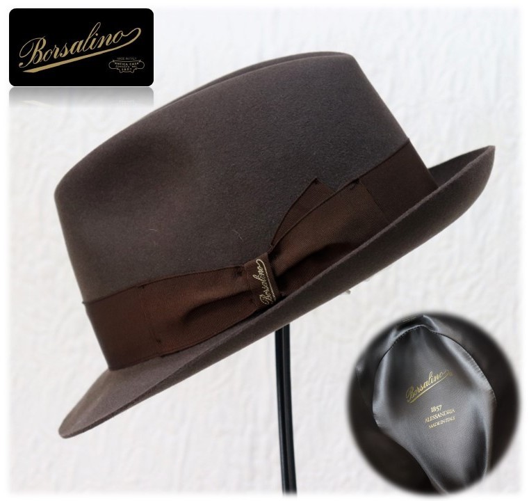新品タグ付き【Borsalino ボルサリーノ 】上質ウール ラビット