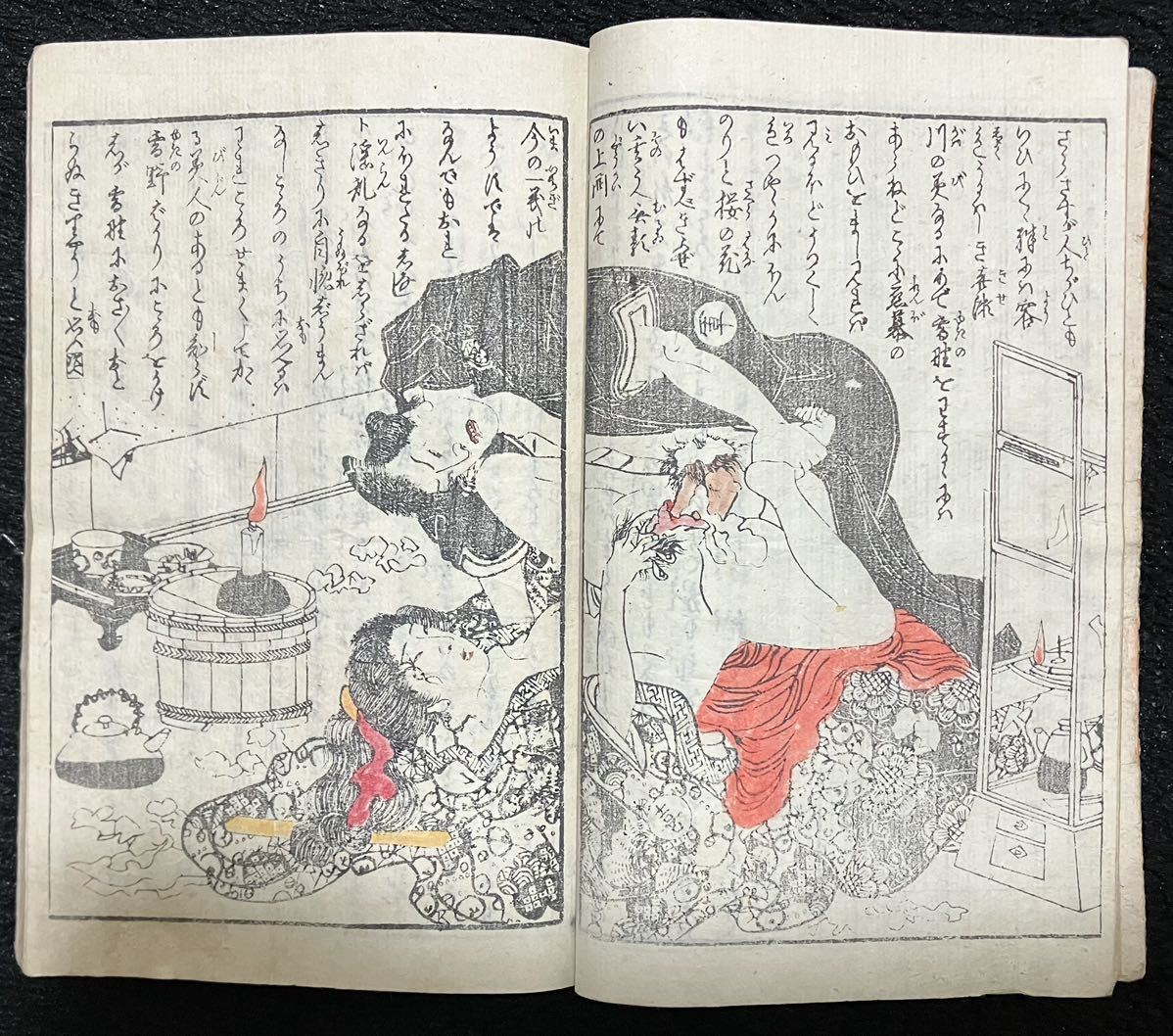 &&真作/江戸期春画「千種花二羽蝶々」三篇 淫水亭 浮世絵 和本 艶本 枕