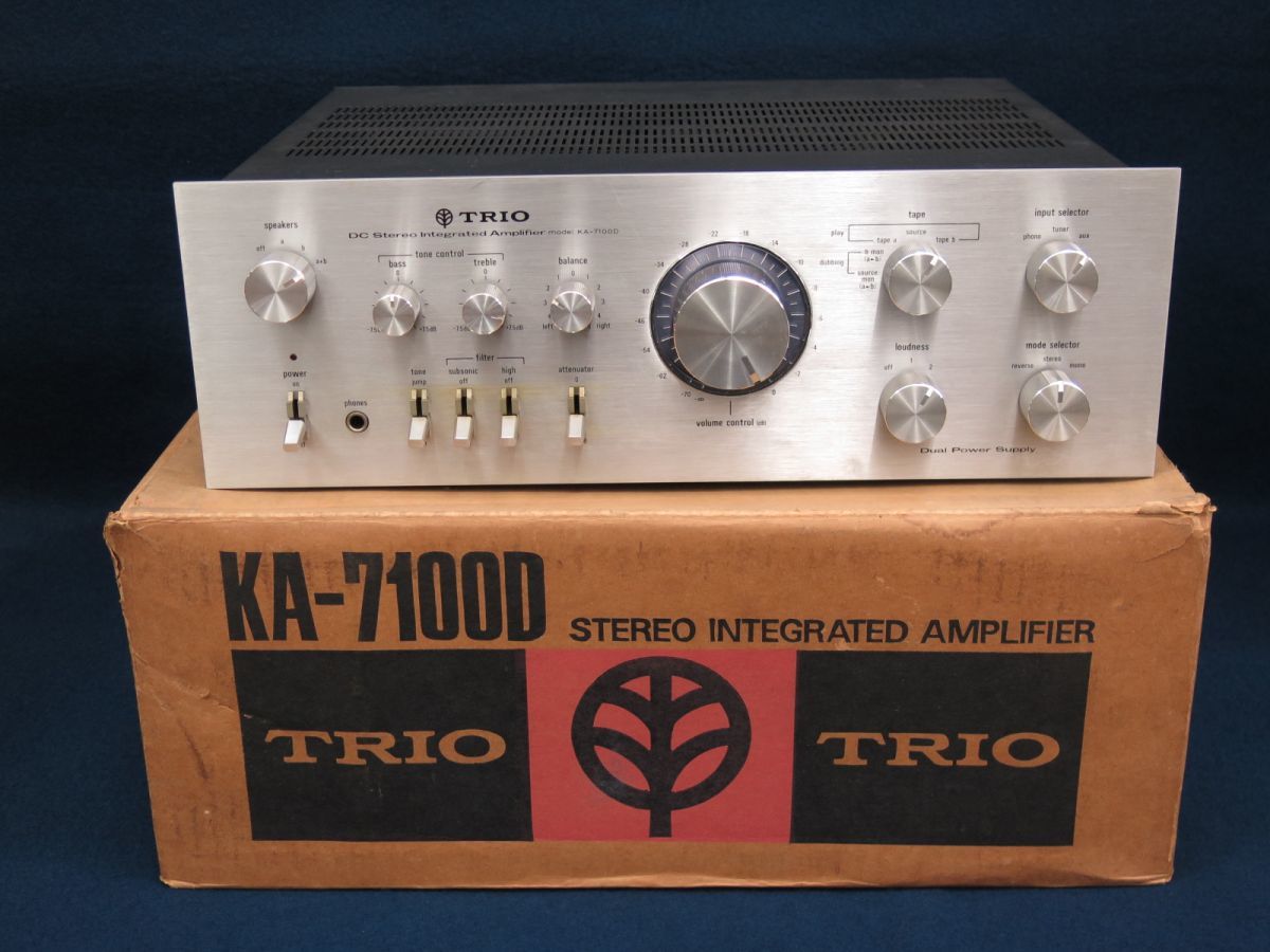 ☆TRIO KA-7100D No.547997 箱付☆トリオ/プリメインアンプ/音出ました