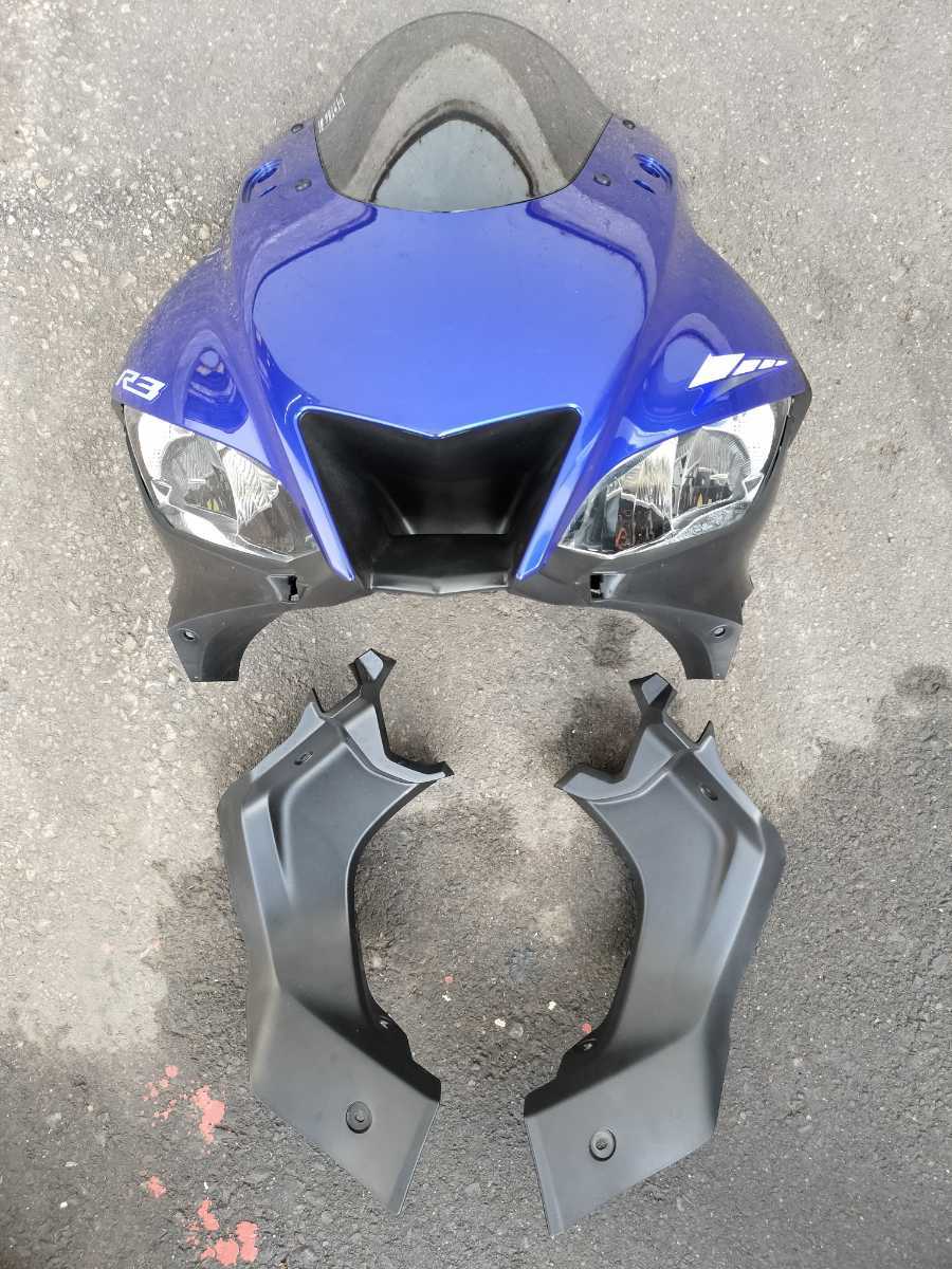 送料無料，最新作 YAMAHA YZF-R3純正アッパーカウル(フロント)｜売買されたオークション情報、yahooの商品情報をアーカイブ公開 - オークファン ヤマハ用