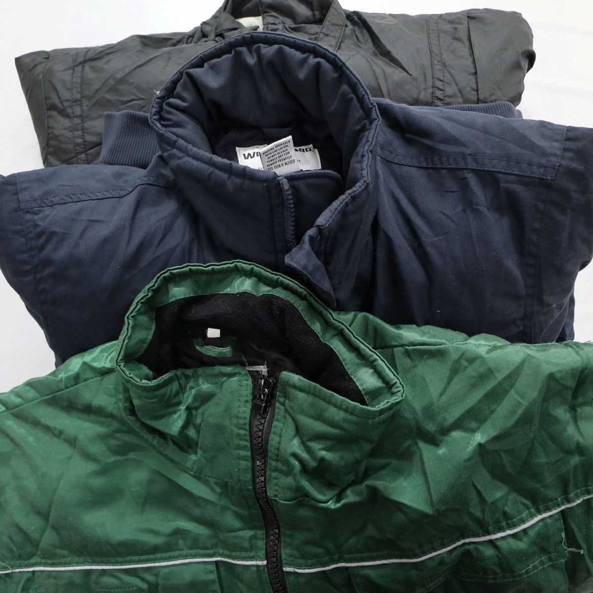 ◎ヘビージャケット set ワンポイントロゴ ナイロン系 単色 他 (メンズS/L/XL) 3枚セット 売り 古着卸 1円スタート 最落なし MK8708