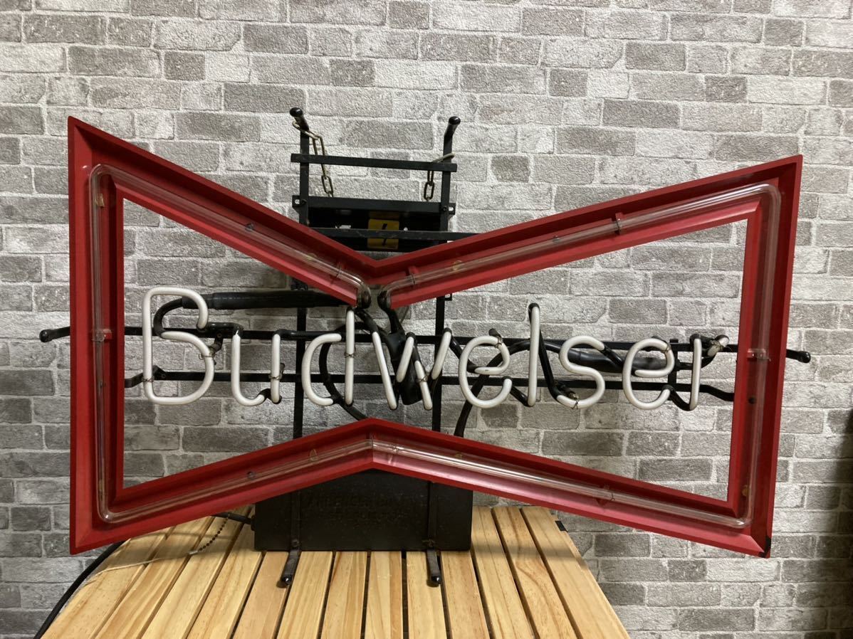 レア1円〜】Budweiser バドワイザー ネオンサイン ネオン看板 電飾看板 