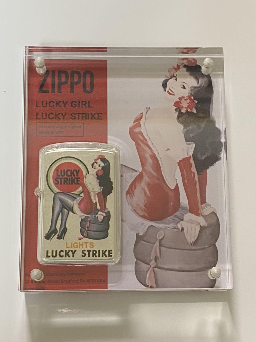 ZIPPO ラッキーストライク シルバー LUCKY STRIKE Silver マグネットクリアケース付き 