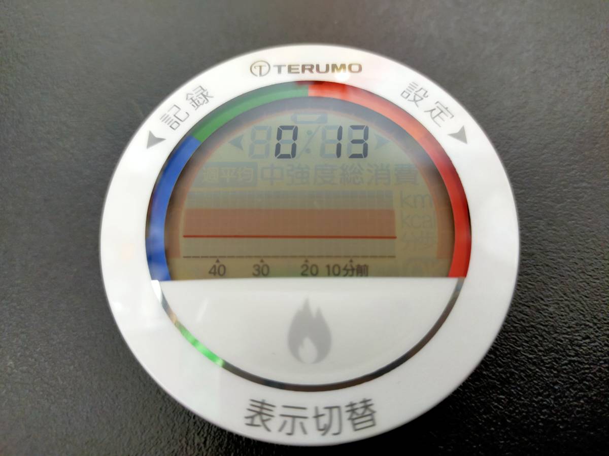 ヤフ 純正ケース付き テルモ 歩行強度計 メディウォーク データ通信
