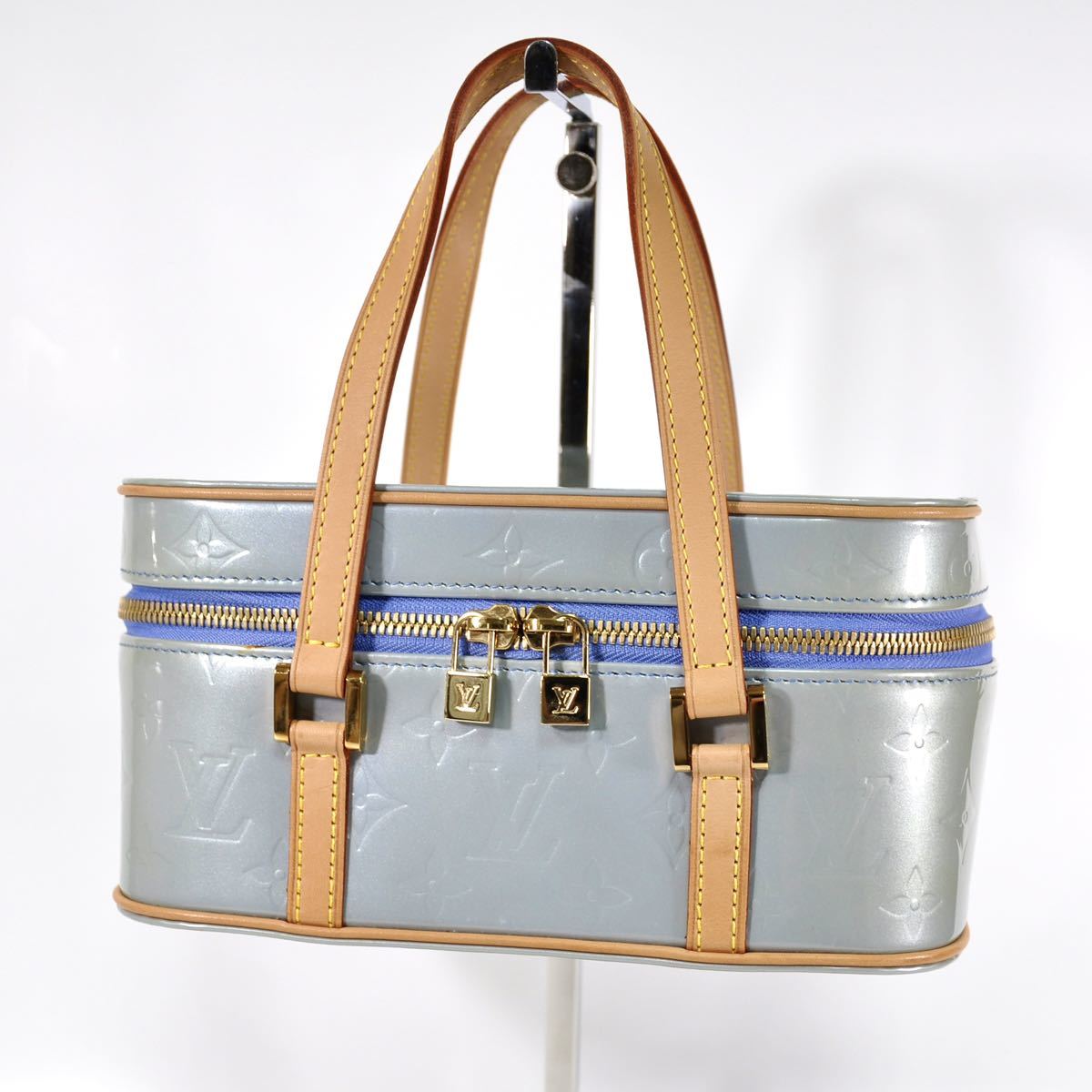 1円～ LOUIS VUITTON ルイ・ヴィトン ヴェルニ サリヴァン オリゾンタル PMブルー M91268 ハンドバッグ