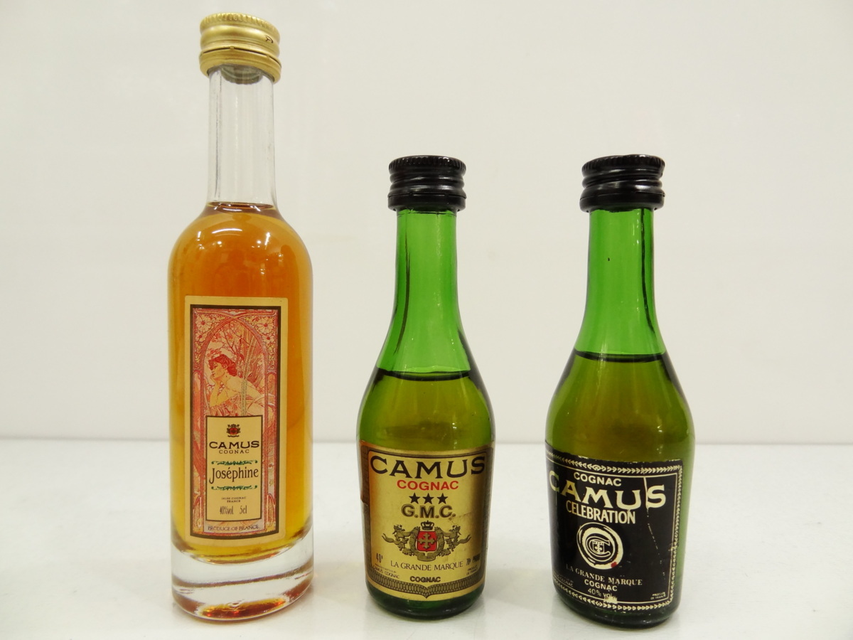 未開栓 カミュ 古酒 カミュ コニャック ブランデー ミニボトル 3本