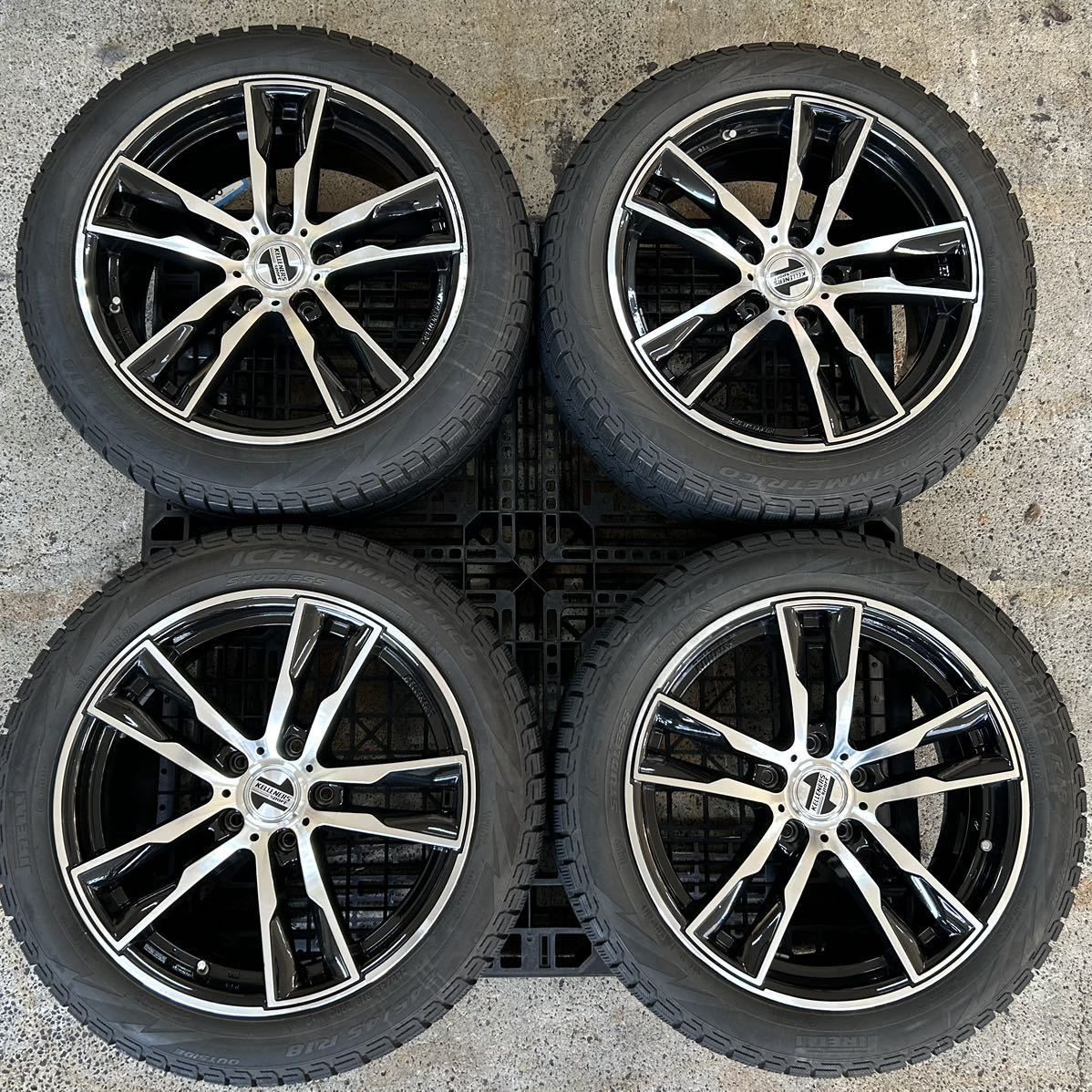 Kelleners E5 Jr +34 バリ溝ケレナーズJr ダンロップ ☆ケレナーズ Jr E5 17インチ☆PCD120 8J +41☆ブリジストン ブリザック DM-V2☆バリ溝 冬用タイヤ☆225/60R17☆BMW E83 F25 X3 F26 X4☆
