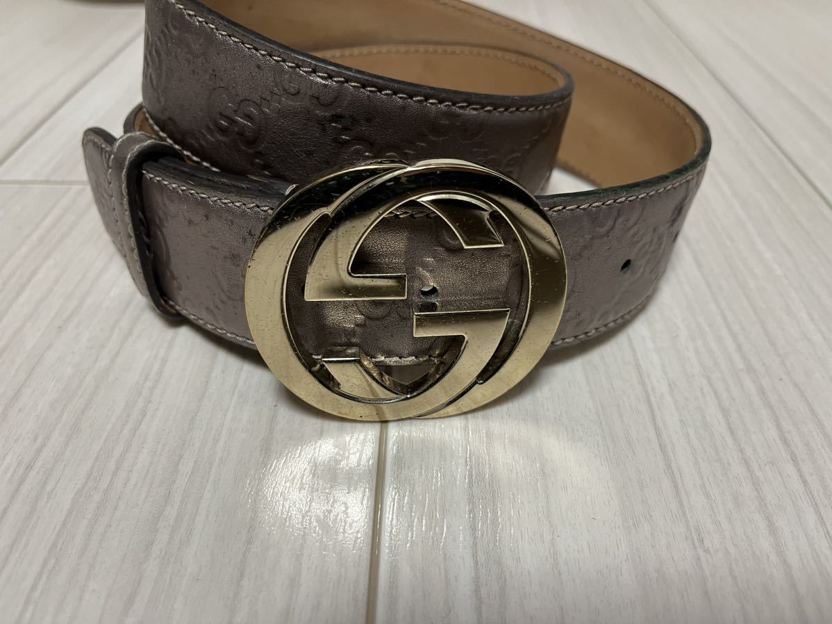 グッチ GUCCI インターロッキングG ベルト メンズ レディース レザー