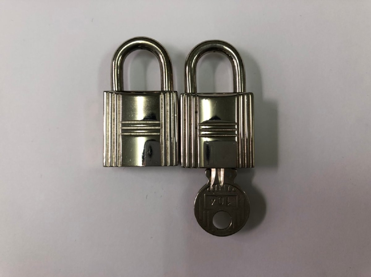 防犯・セーフティ 美品 HERMES エルメス カデナ キー1本 シルバー