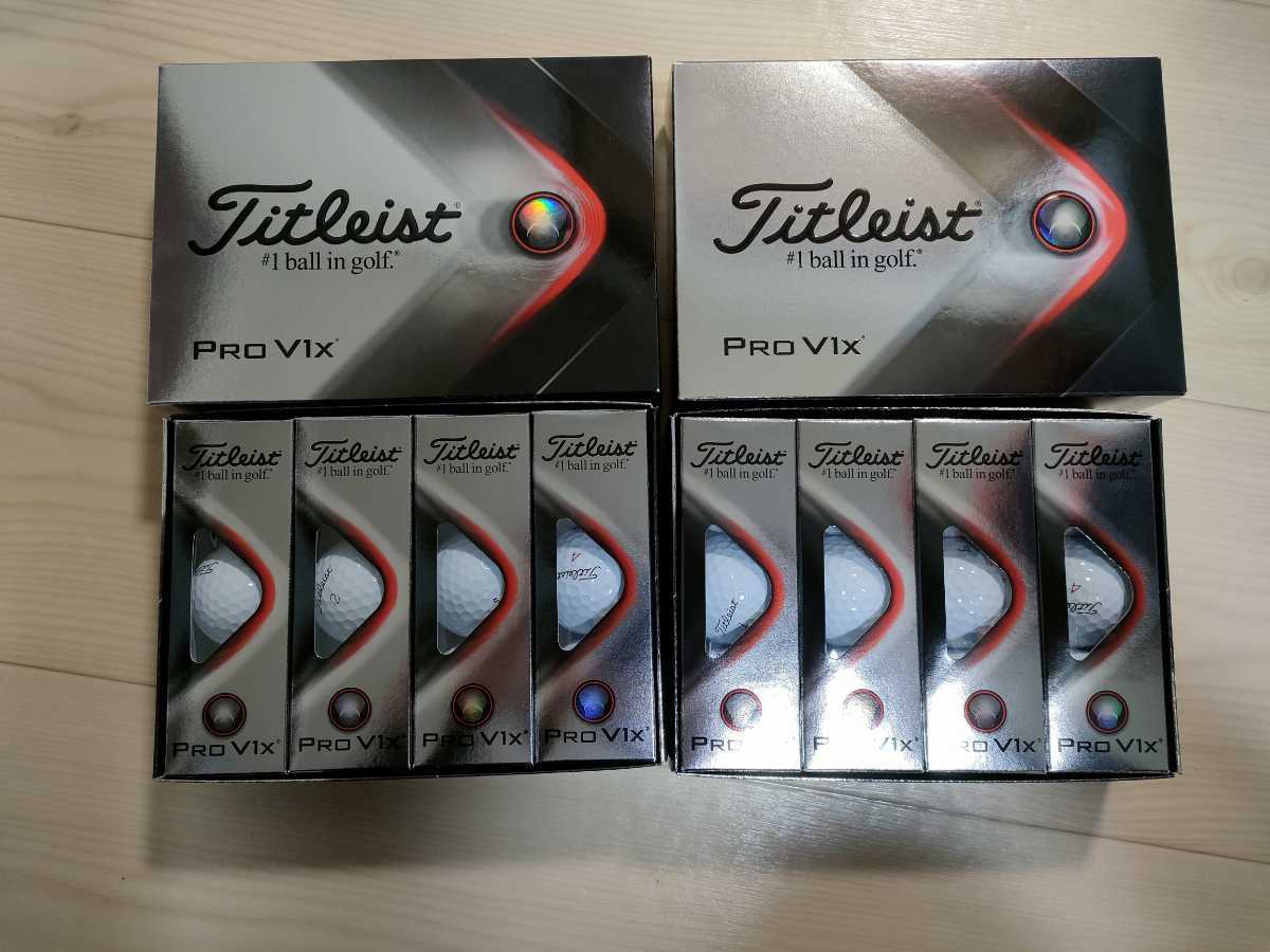 タイトリスト Titleist proｖ1ｘ　新品2ダース