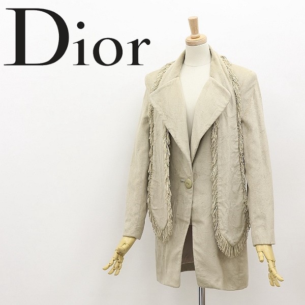 ヴィンテージ◇Miss Dior ミス ディオール シルク＆ウール フリンジ