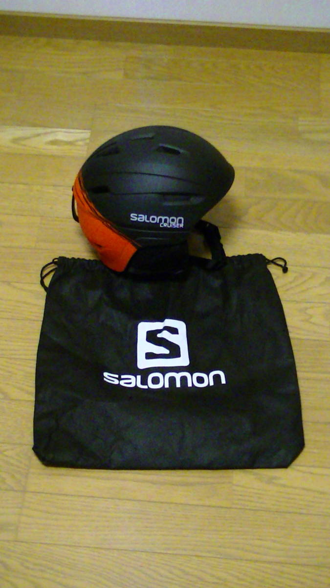 Salomon (サロモン) スノーヘルメット ブラック×オレンジ ＊＊スキー