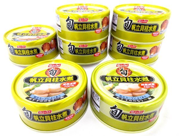 送料300円(税込)□wh452□◎缶詰 ニッスイ 帆立貝柱水煮 120g 7