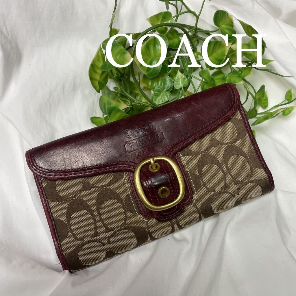COACH 長財布 ワインレッド（COACH 残りわずか コーチ CH822