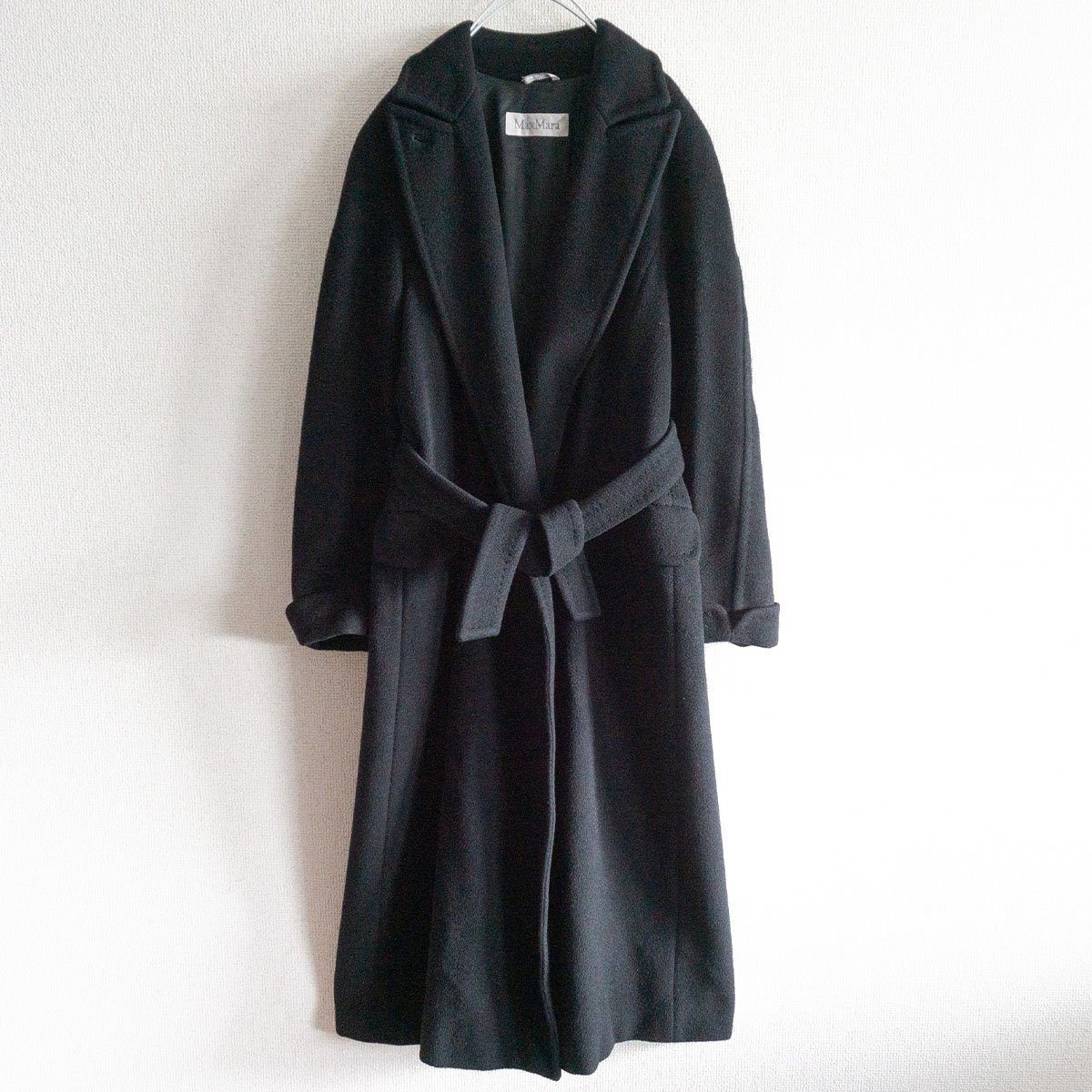 最高級】 MAX MARA【ウール カシミヤ ベルテッド コート】40 カシミヤ 