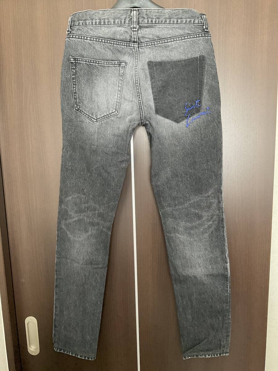 SAINT Laurent Paris デニム 28 ロゴ刺繍 ,サンローランデニムです 