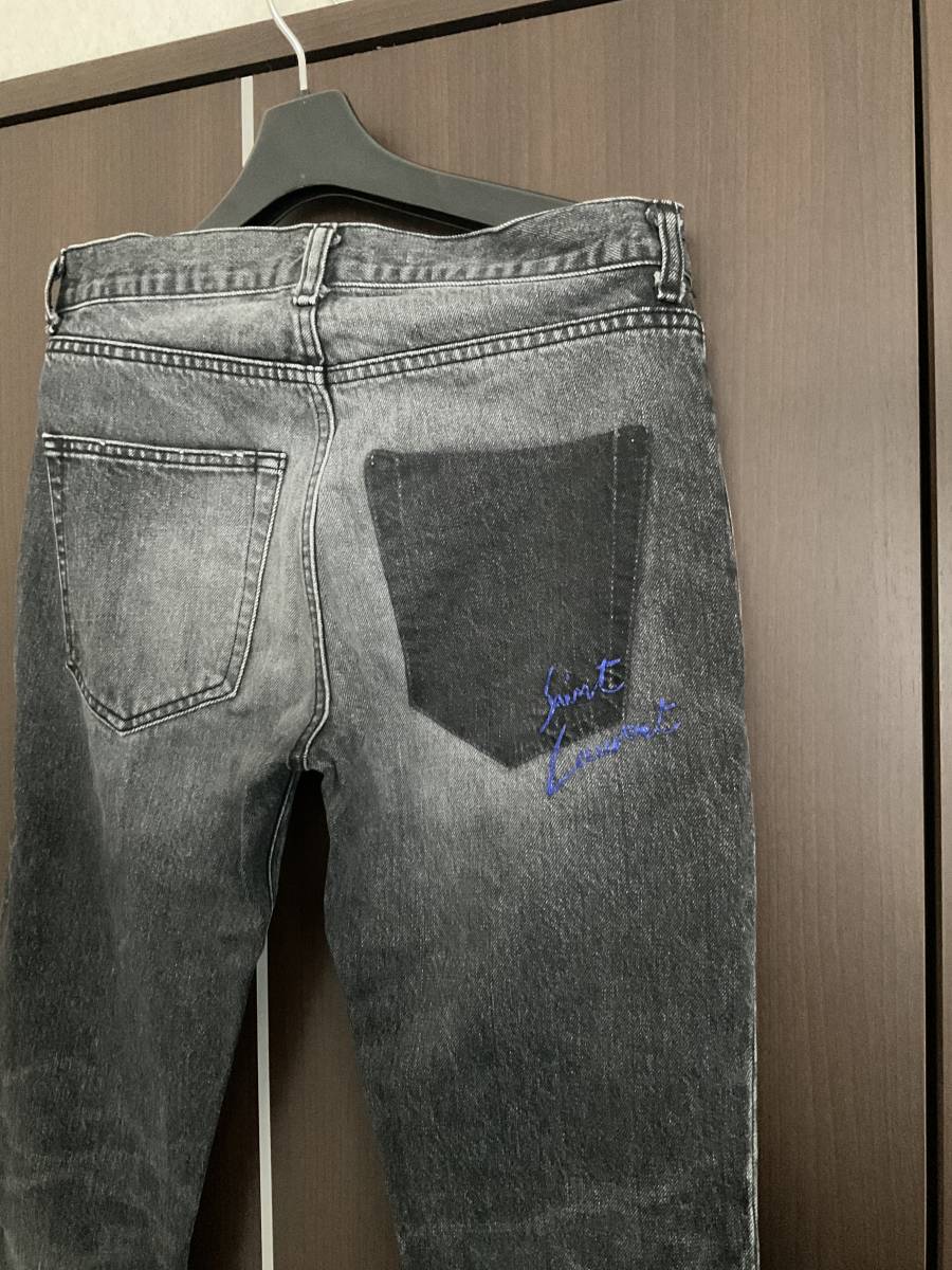 SAINT Laurent Paris デニム 28 ロゴ刺繍 ,サンローランデニムです 