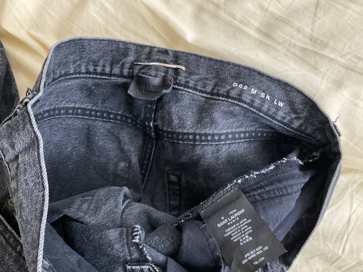 SAINT Laurent Paris デニム 28 ロゴ刺繍 ,サンローランデニムです 