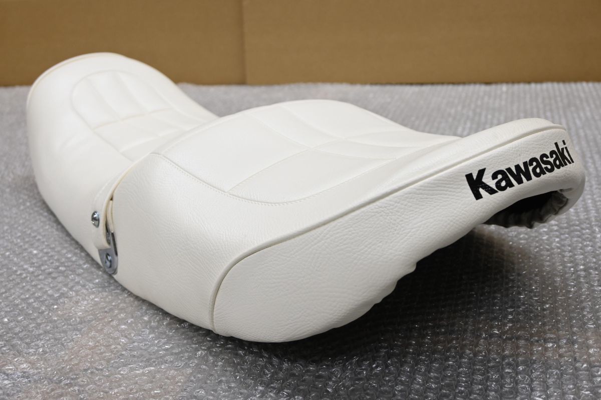 新品 Z1 Z2 750RS 純正タイプ ダブルアンコ抜き 白 シート 小文字 ロゴ入り