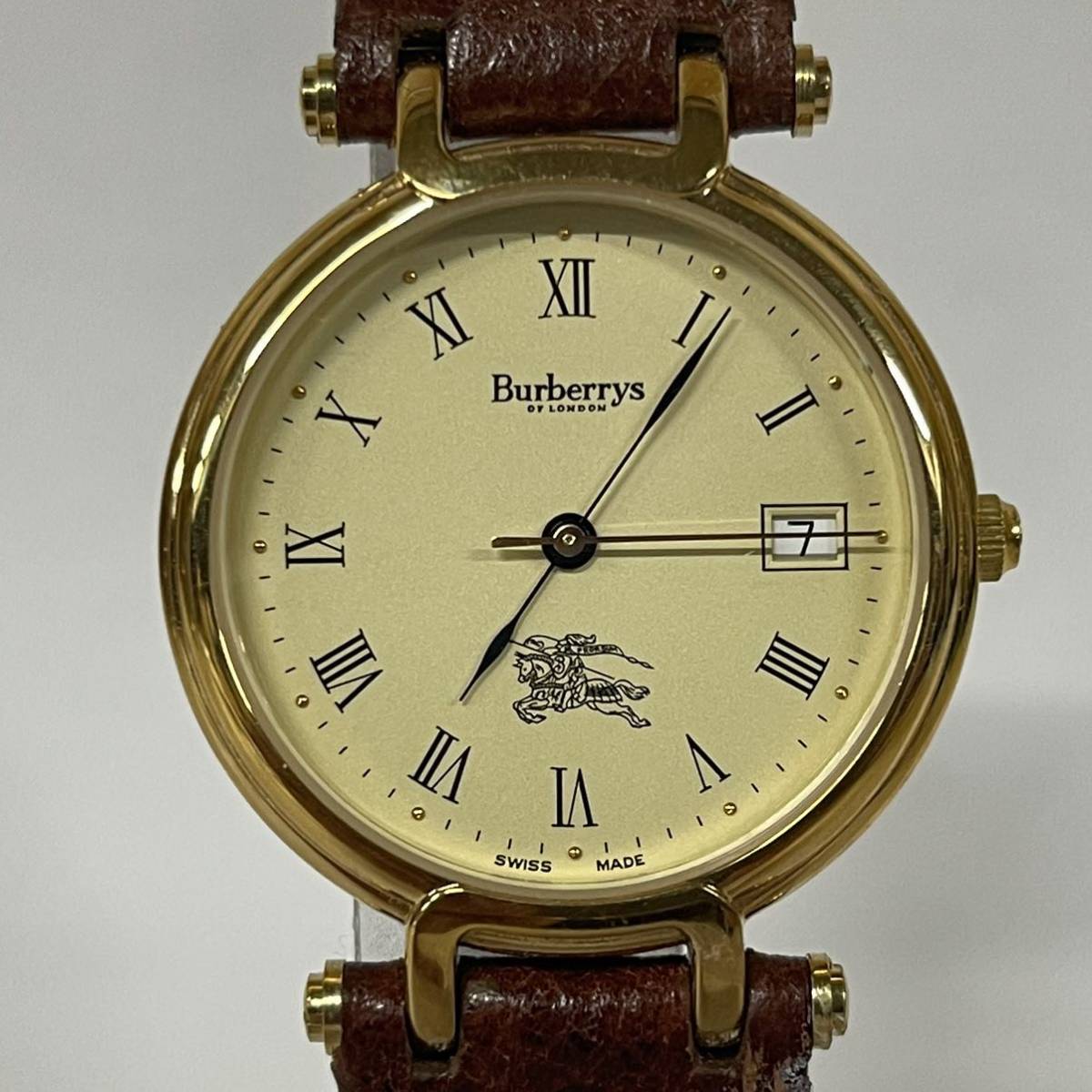 1円~ 【電池交換済】BURBERRY バーバリー クオーツ 腕時計 ボーイズ 