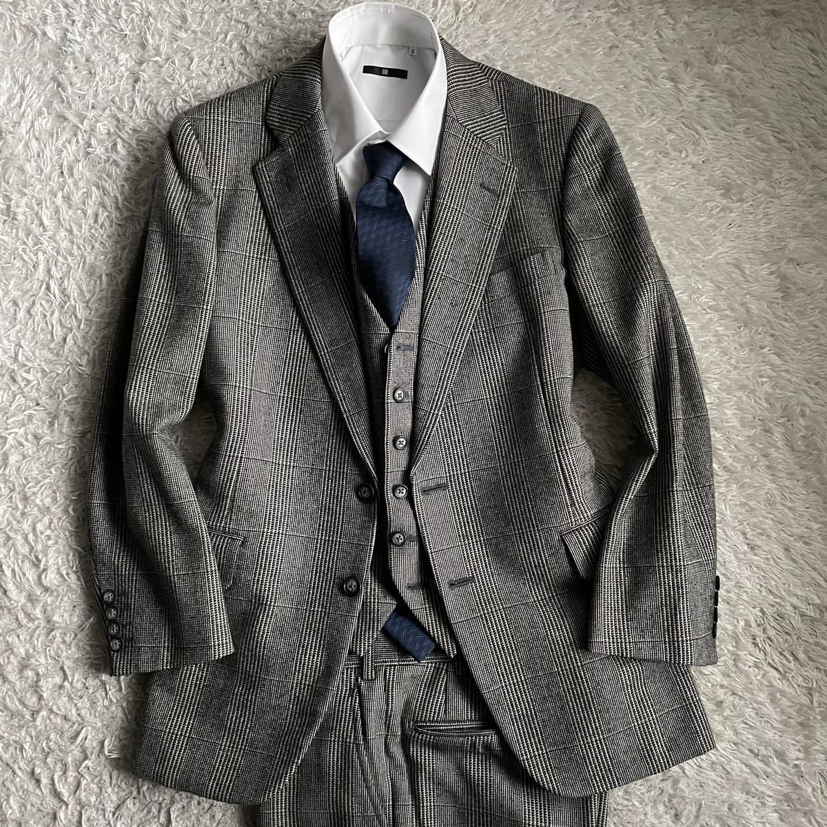 Burberry London ビジネススーツ 3ピース ストライプ グレー バーバリー スリーピース BURBERRY公式ストア スーツ BURBERRY（その他