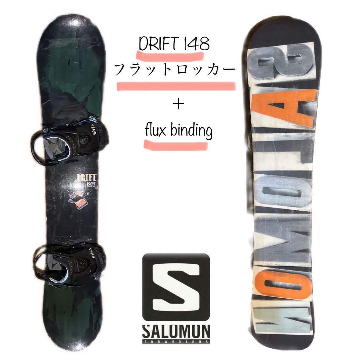 リブテック スノーボード ロッカーボード グラトリ FLOW ビンディング 雪山 salomon drift 148cm フラットロッカー flux binding スノーボード 板