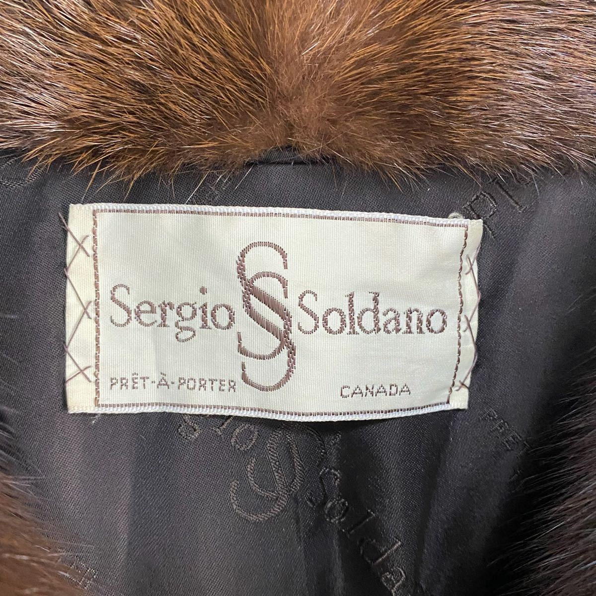 sergio soldano ミンクコート毛皮コート SAGA ロングコート ブラウン 