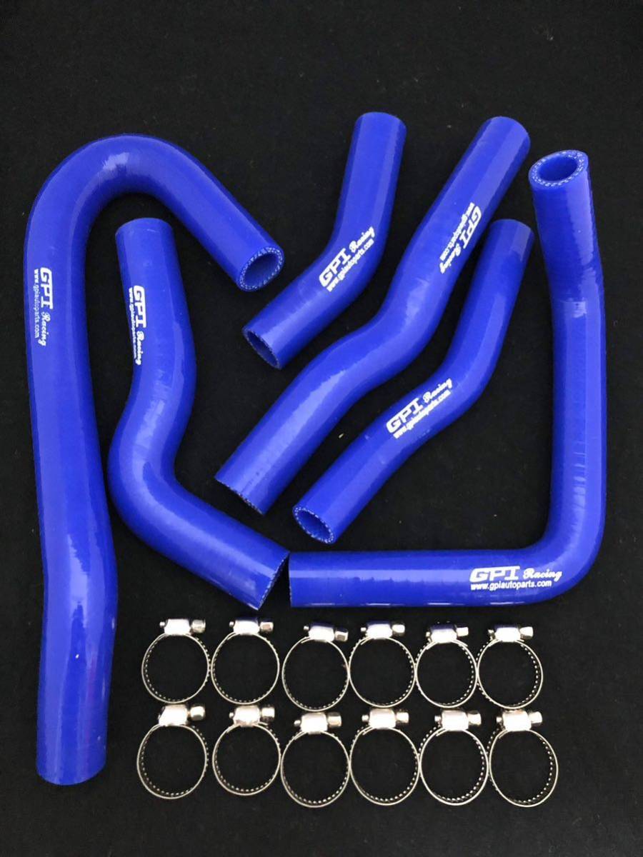 GPIレーシング製 NSR250R MC21 MC28 シリコン ラジエーター ホース サーキット ラジエター ブルー ラジエターホース NSR250