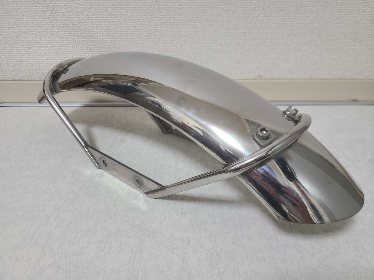 【美品】SR400 チャックボックス フロントフェンダー タイプⅡ SR400 チャックボックス製 フロントステンレスフェンダー タイプⅡ