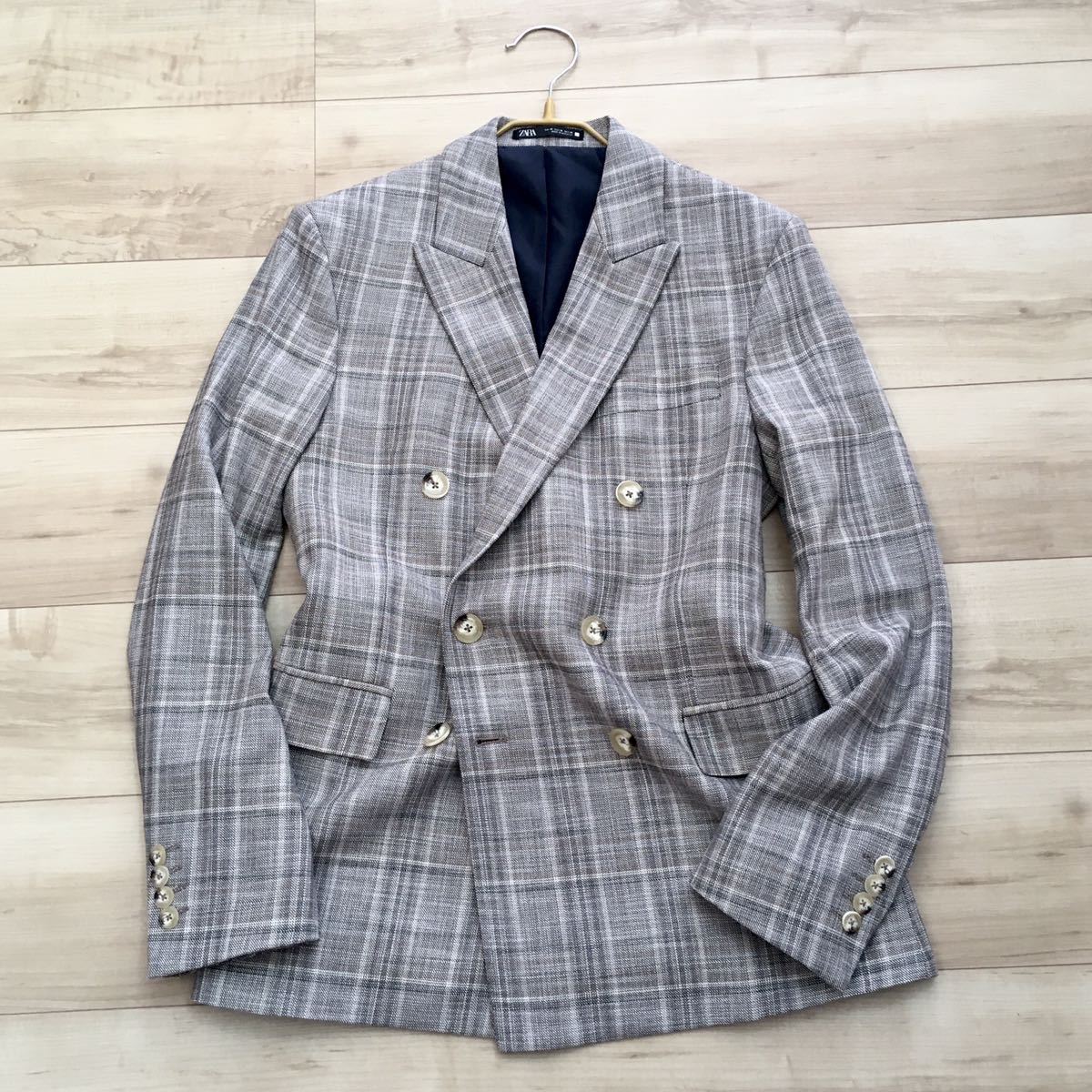 ZARA ダブルブレスト テーラードジャケット S 安い 通販